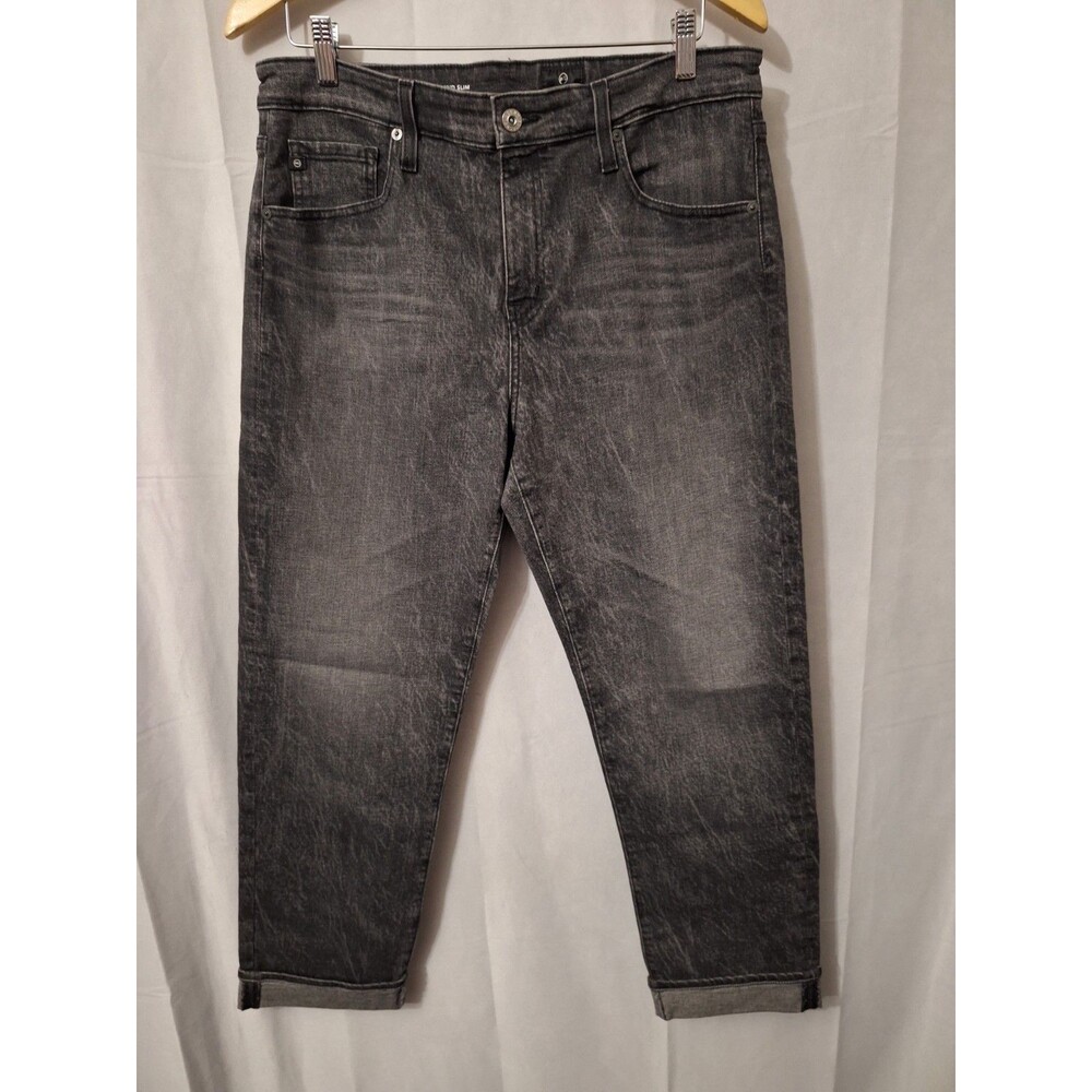 Adriano Goldschmied Ex-Boyfriend Slouchy Slim Jeans Women's Sz 31R Faded Cuffed - Picture 1 of 12